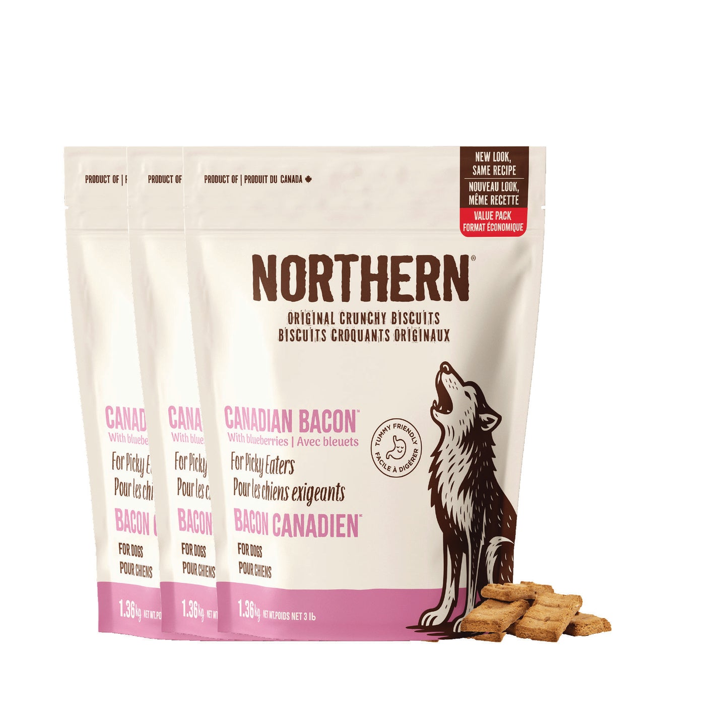 Canadian Bacon with Blueberries Biscuit Bundle