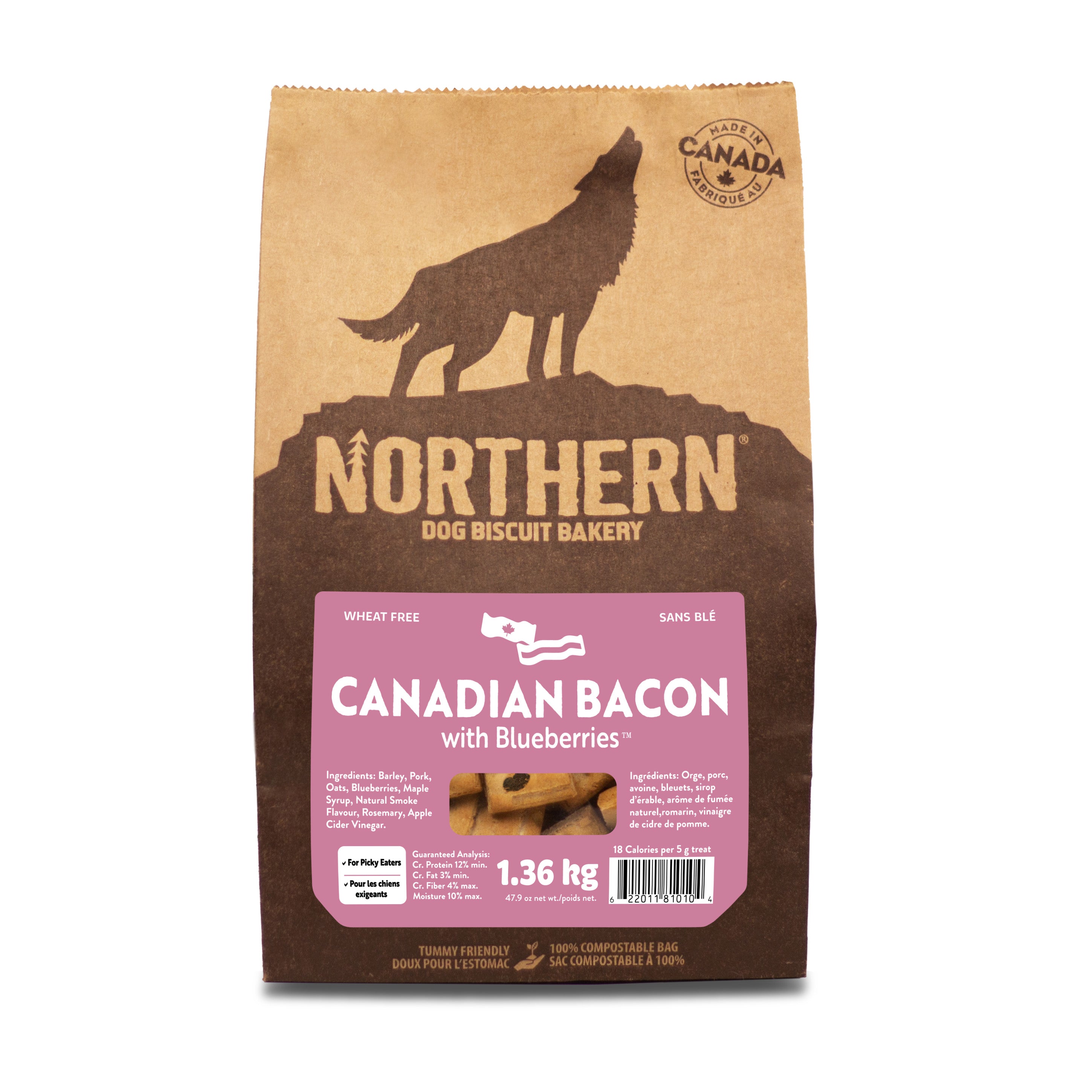 Super Snacker Canadian Bacon with Blueberries Biscuits Super Snacker Size – Northern ...