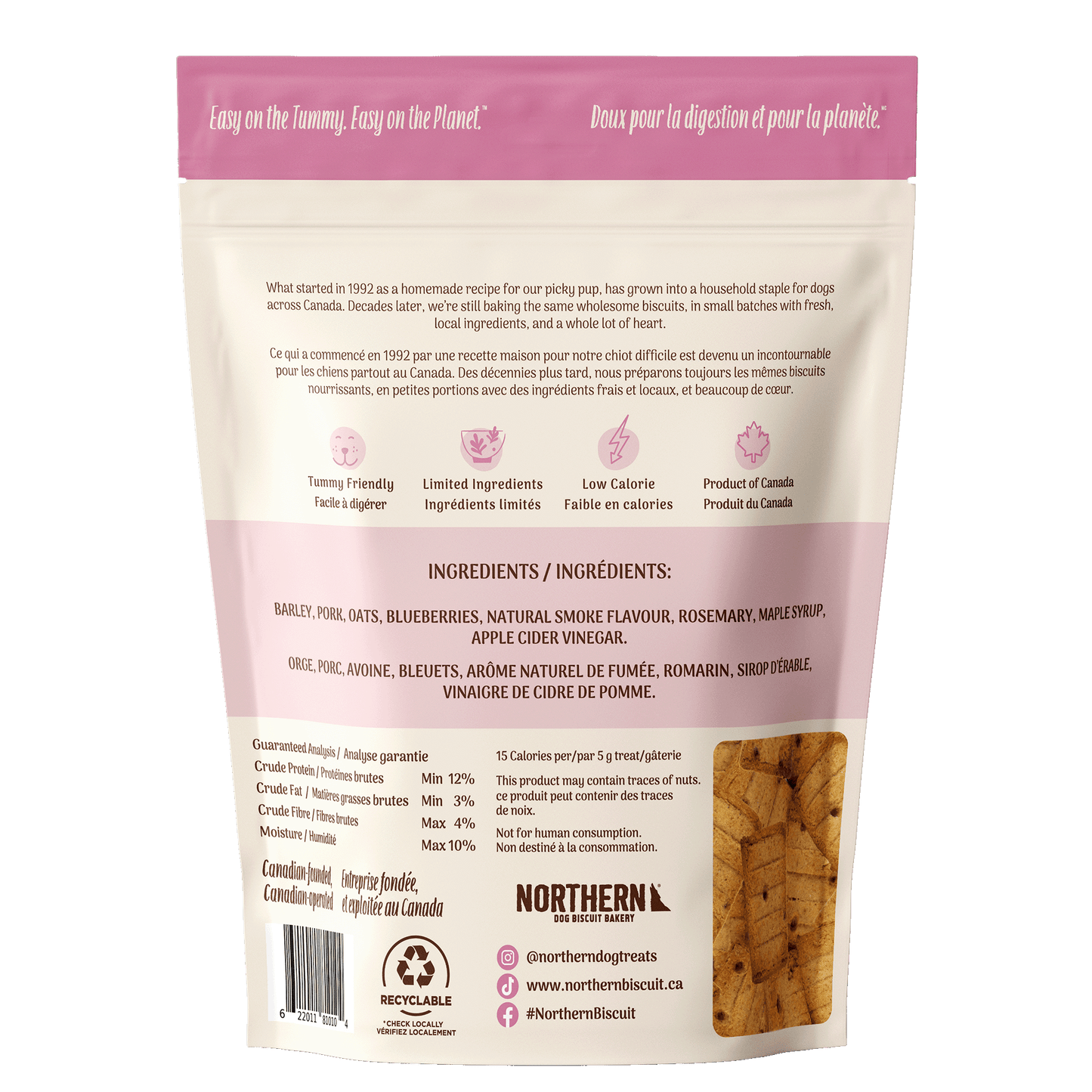 Canadian Bacon with Blueberries Biscuits Super Snacker Size