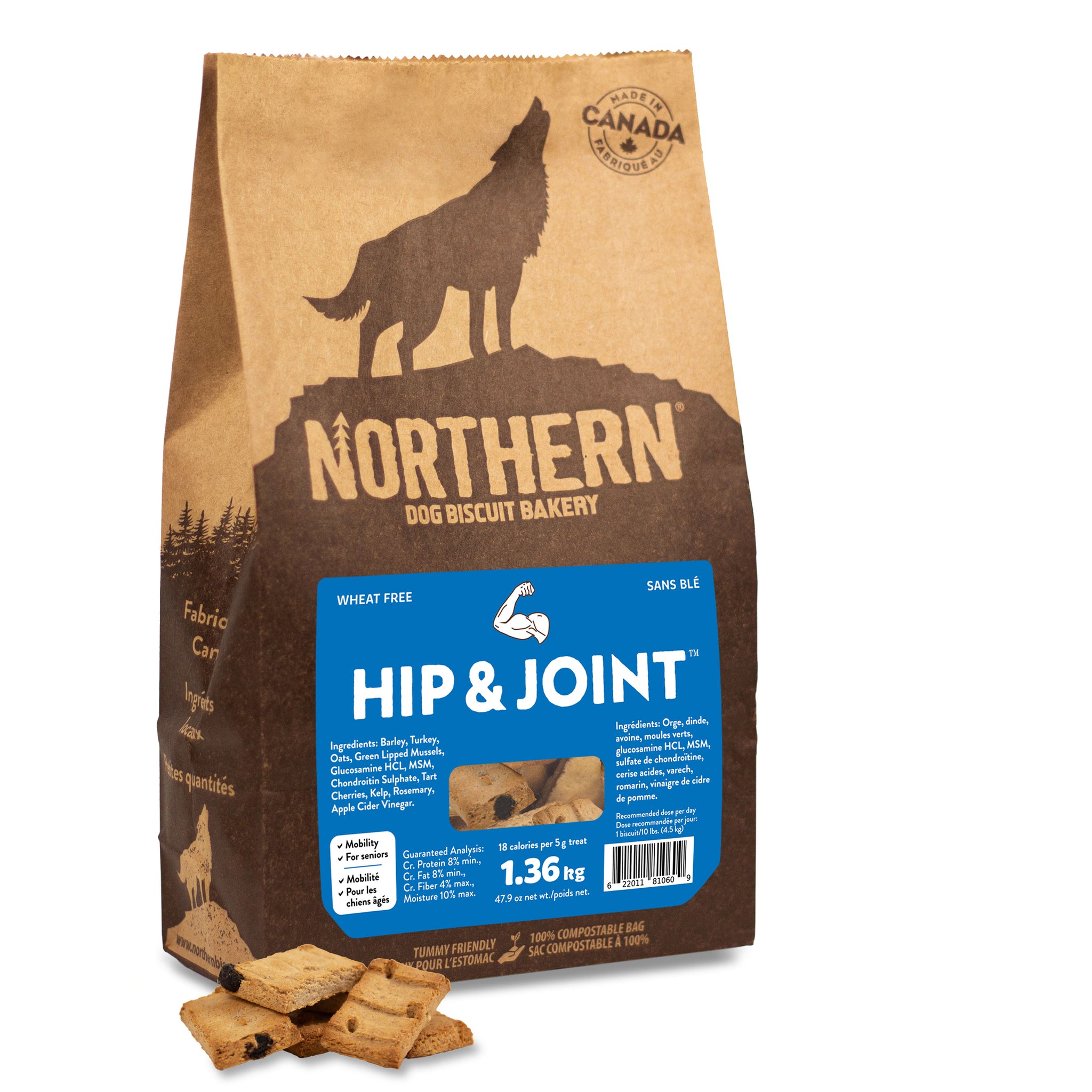 Hip & Joint Super Biscuits Snacker Size Northern Dog Biscuit Bakery
