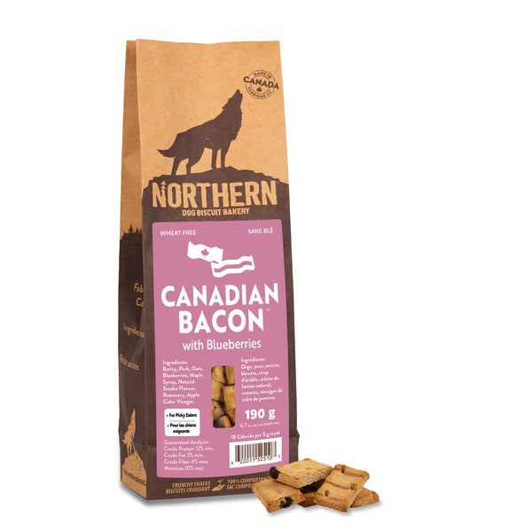 Canadian Bacon with Blueberries Biscuits Northern Dog Biscuit Bakery